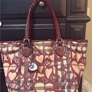 Burberry Novacheck Heart Handbag